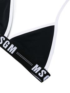 MSGM Kids Bikini met logoprint - Zwart