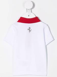 Ferrari Kids Poloshirt met geborduurd logo - Wit