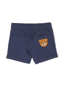 Moschino Kids Gekreukte shorts - Blauw