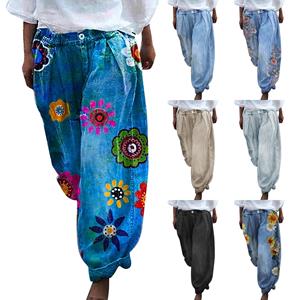 Manyuoluo Relaxed Faux Denim Straight Trousers Ladies Jeans Street Fashion Wide Leg Pants Cropped Trousers For Women