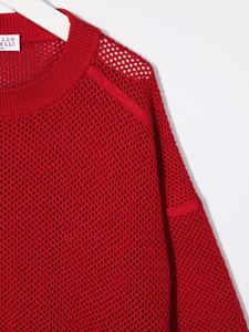 Brunello Cucinelli Kids Sweater met ronde hals - Rood