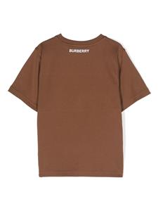 Burberry Kids Geruit T-shirt - Bruin