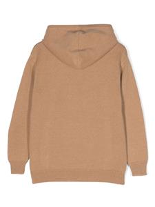 Balmain Kids Intarsia hoodie - Bruin