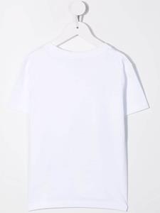 Moncler Enfant T-shirt met geperforeerd logo - Wit