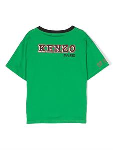 Kenzo Kids T-shirt met logoprint - Groen