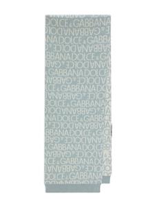 Dolce & Gabbana Kids Sjaal met logoprint - Blauw