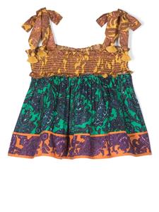ZIMMERMANN Kids Midi-jurk met contrasterend vlak - Blauw
