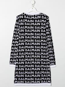 Balmain Kids Jurk met logoprint - Wit