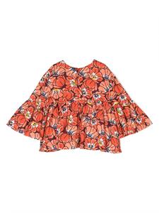 Kenzo Kids Shirt met bloemenprint - Oranje