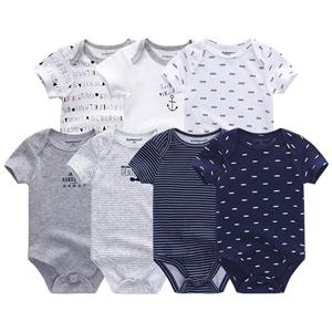 KIDDIEZOOM Baby Clothes Newborn Bodysuits Short Sleeve Infantil Toddler Costumes Kids Clothing Q7010
