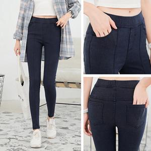 ZUERLE Women Leggings Elastic Plus Size Snowflake Sand Wash Imitation Jeans Fashion Gym Fitness Pants