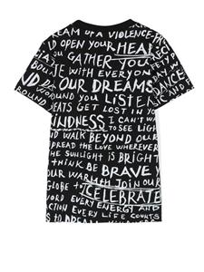 Balmain Kids T-shirt met grafische print - Zwart