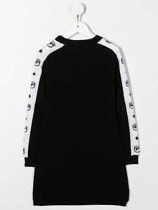 Chiara Ferragni Kids Sweaterjurk met logoprint - Zwart