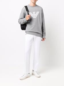 Emporio Armani Sweater met logoprint - Grijs