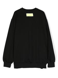 Elisabetta Franchi La Mia Bambina Sweater met geborduurd logo - Zwart