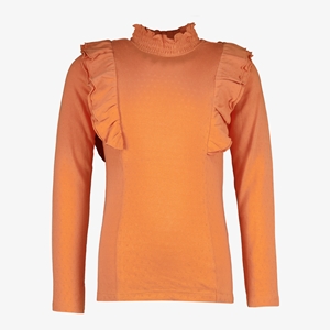 TwoDay meisjes shirt met ruches oranje