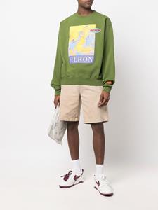 Heron Preston Sweater met logoprint - Groen