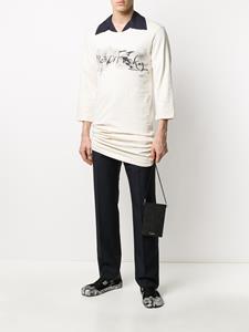 Yohji Yamamoto T-shirt met tekst - Beige