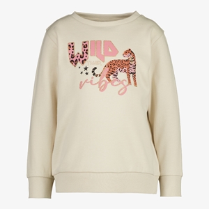TwoDay meisjes sweaters beige met dierenprint