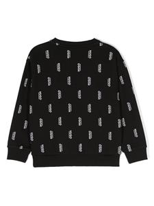 HUGO KIDS Sweater met logoprint - Zwart