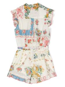 ZIMMERMANN Kids Playsuit met patchwork - Wit