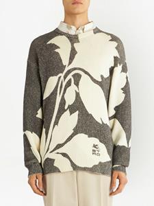 ETRO Trui met bloemenprint - Grijs