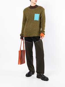 Jacquemus Sweater met colourblocking - Groen