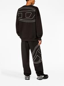 Diesel Oval-D katoenen sweater - Zwart