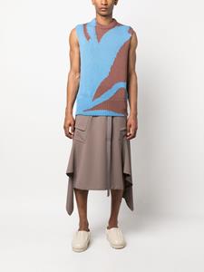 Jil Sander Hemd met abstracte print - Blauw