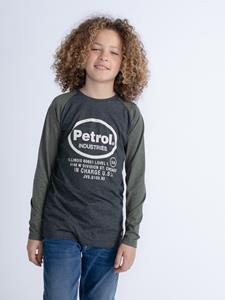 Petrol Industries Artwork T-shirt Lange Mouwen Posser Dark Black 
