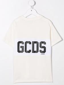 Gcds Kids T-shirt met logoprint - Beige