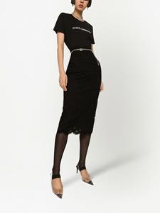 Dolce & Gabbana Midi-rok met kant - Zwart