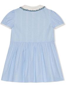 Gucci Kids Popeline jurk - Blauw