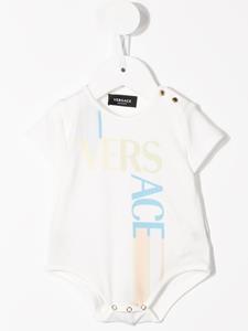 Versace Kids Romper met logoprint - Wit