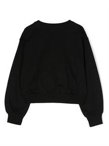 Moschino Kids Sweater met geborduurd logo - Zwart