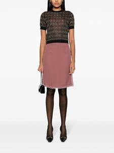 Gucci lace-trim slip skirt - Roze