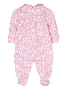 Versace Kids Pyjama en muts met logoprint - Roze