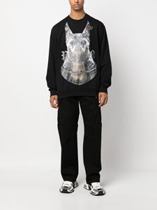 Philipp Plein Sweater met hondenprint - Zwart