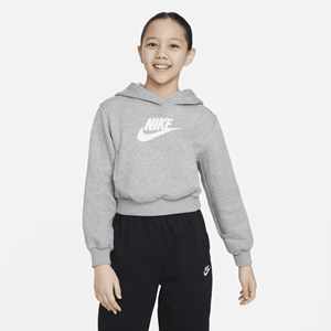 Nike Sportswear Club Fleece korte hoodie voor meisjes - Grijs