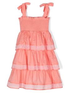 ZIMMERMANN Kids Midi-jurk met gesmockt vlak - Roze