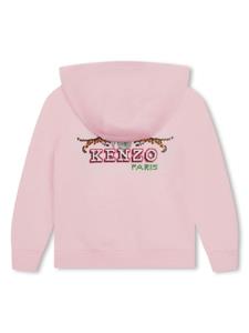 Kenzo Kids Hoodie met geborduurd logo - Roze