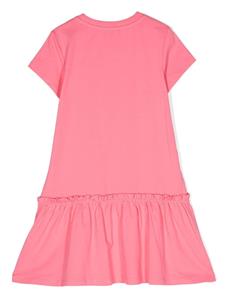 Moschino Kids Gesmockte jurk - Roze