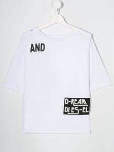 Diesel Kids T-shirt met patch - Wit