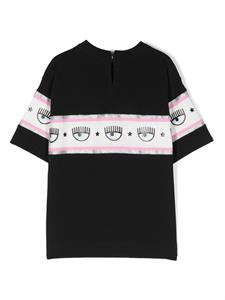 Chiara Ferragni Kids T-shirt met logoprint - Zwart
