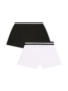BOSS Kidswear Twee boxershorts met logo - Wit