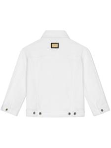 Dolce & Gabbana Kids Spijkerjas met logopatch - Wit
