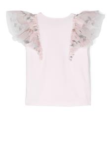 Monnalisa T-shirt met ruches - Roze
