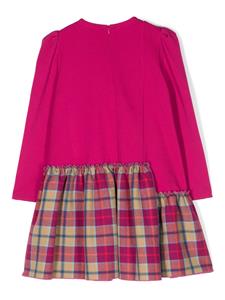 Il Gufo Geruite jurk - Roze