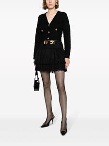 Elisabetta Franchi Tweed mini-rok - Zwart