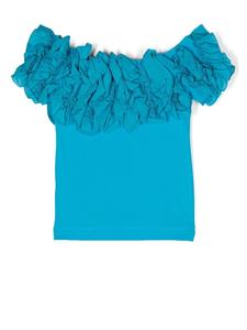 Monnalisa T-shirt met ruches - Blauw